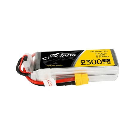 TAA23004S75X6 - TATTU BATTERY LIPO 4S1P 2300MAH 14.8V 75C WITH XT60