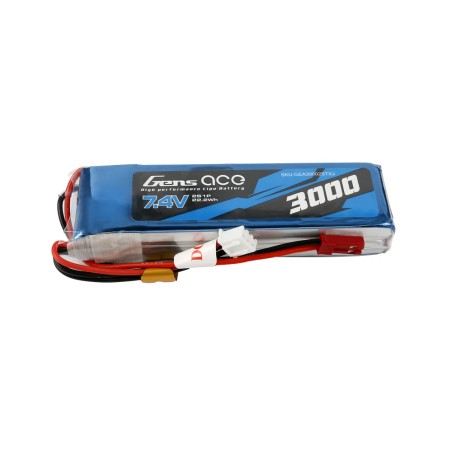 GEA30002STXJ – GENS ACE 3000MAH 7.4V 2S1P LIPO BATTERY PACK
