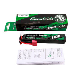 GEA11003S25D - Gens Ace 25C 1100mAh 3S1P 11.1V LiPo-Akku für Airsoft – T-Plug