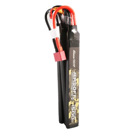 GEA15003S25D3 - Gens ace 25C 1500mAh 3S1P 11.1V Nunchuck 3X Airsoft Gun Lipo Battery with T Plug