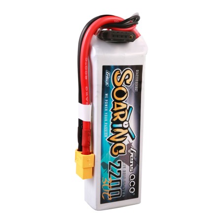 GEA223S30X6GT – Gens ace G-Tech Soaring 2200mAh 11.1V 30C 3S1P Batería LiPo con conector XT60