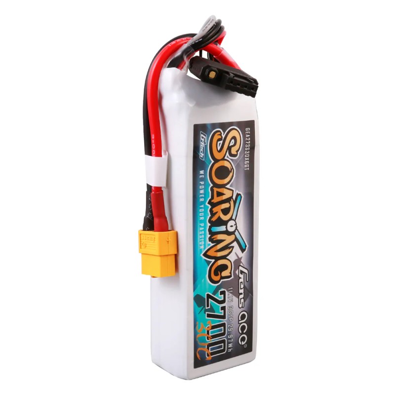 GEA273S30X6GT – Gens ace G-Tech Soaring 2700mAh 11.1V 30C 3S1P Batteria LiPo con connettore XT60