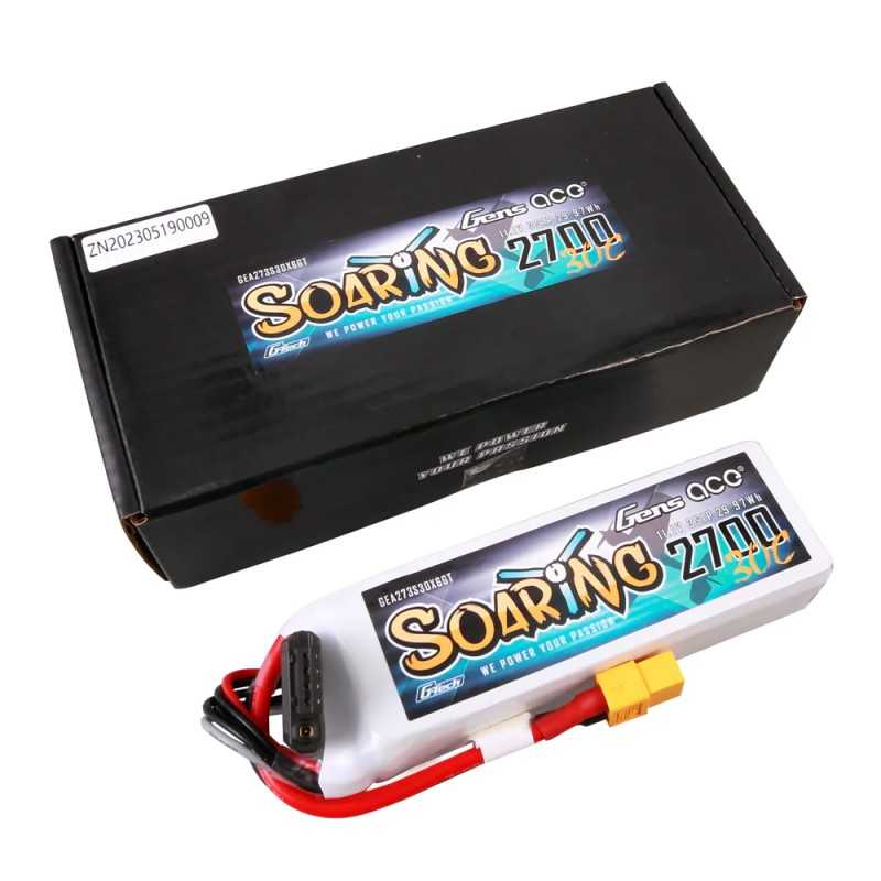 Gens Ace Soaring LiPo batterie 3S 11.1V 2200mAh 20C avec connecteur XT60 - MK Racing RC Car Shop Gens Ace Soaring LiPo batterie 3S 11.1V 2200mAh 20C avec connecteur XT60 - MK Racing RC Car Shop