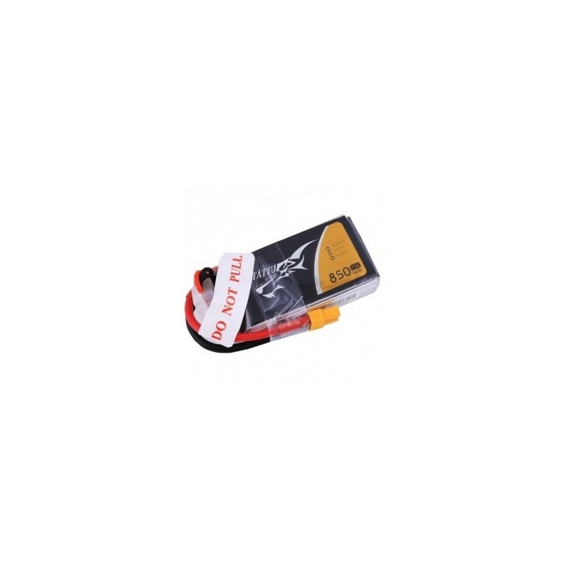 TAA8503S75XT6 – Tattu LiPo Akku 3S1P 850mAh 11.1V 75C mit XT60 Stecker