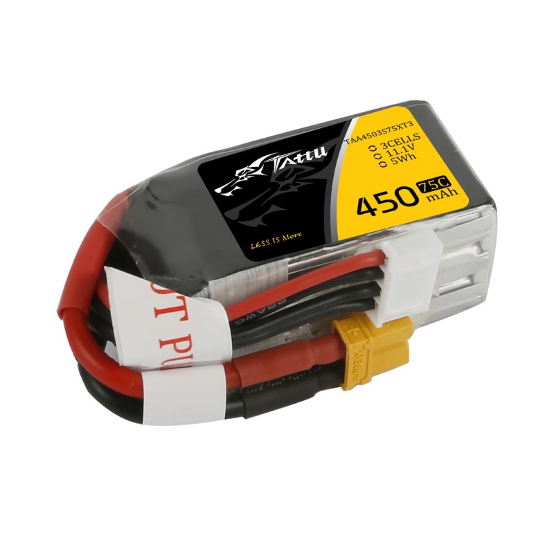TAA4504S75XT3 – Batería LiPo Tattu 4S1P 450mAh 14.8V 75C con conector XT30