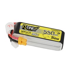 TAA5504S95X3 – Tattu R-Line 550mAh 14.8V 95C 4S1P LiPo Battery with XT30 Plug