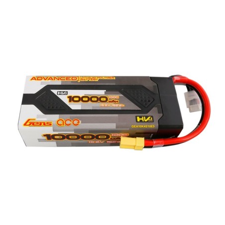 GEA10K4S10E5 – Batería LiHv Gens Ace Advanced 10000mAh 15.2V 100C 4S2P con carcasa rígida y conector EC5